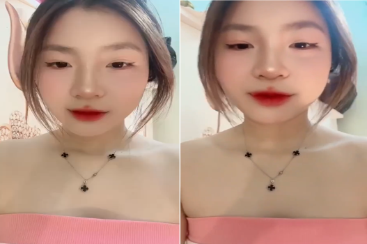 Nàng xinh đẹp mê mẩn vui đùa cạnh cửa sổ