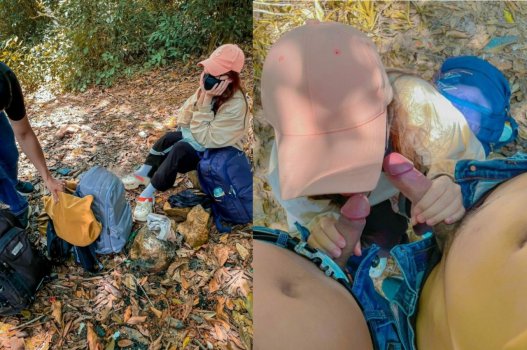 Sex mới em gái bị hai trai chịch ven suối